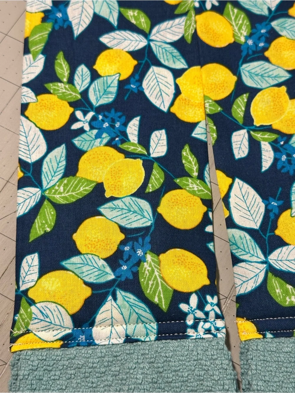Handmade Lemon Print Kitchen Scarf